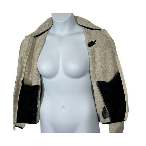The North Face Sherpa Teddy Jacket Tan Cream Small Fleece Zip Classic - Picture 11 of 16